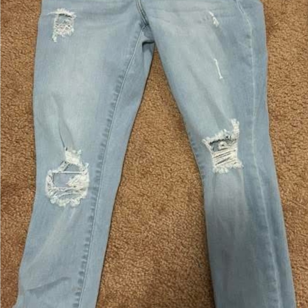 Distressed Light Blue Women's Jeans